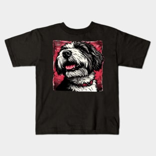 Retro Art Havanese Dog Lover Kids T-Shirt